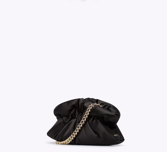 Rodo Black Satin Soft Clutch