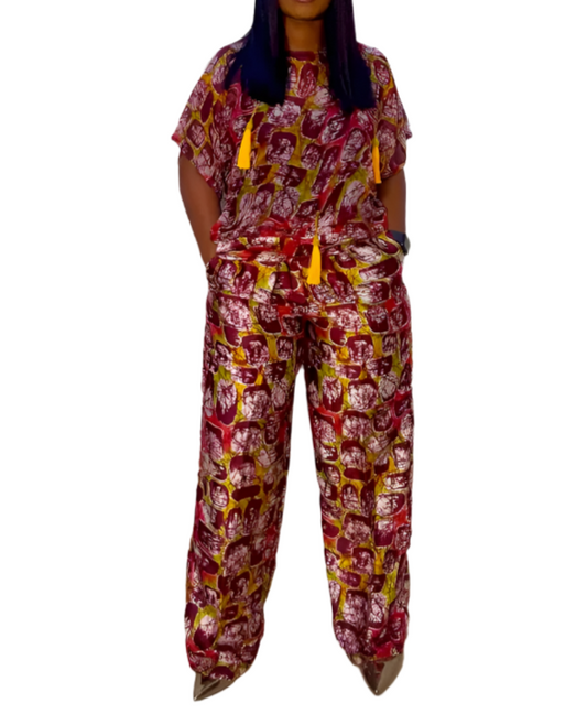 Esenam Silk & Chiffon Set - 003