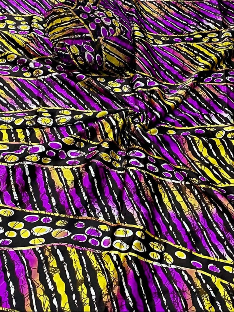 Adire Silk & Chiffon Fabric - 011