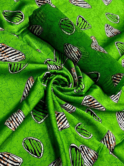 Adire Silk & Chiffon Fabric - 001