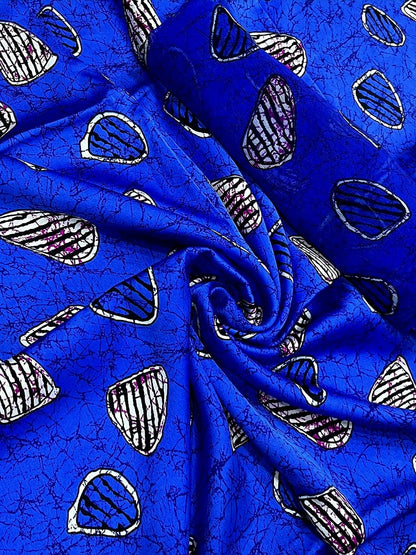 Adire Silk & Chiffon Fabric - 001