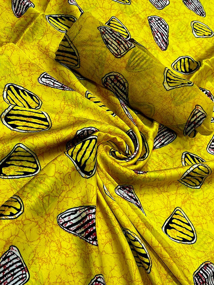 Adire Silk & Chiffon Fabric - 001