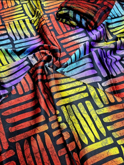 Adire Silk & Chiffon Fabric - 004