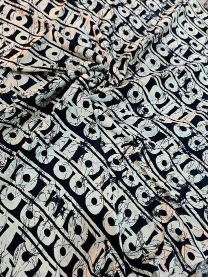Adire Silk & Chiffon Fabric - 012
