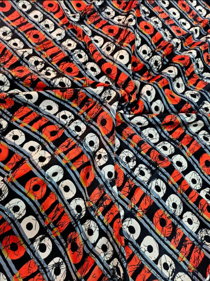 Adire Silk & Chiffon Fabric - 012