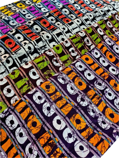 Adire Silk & Chiffon Fabric - 012