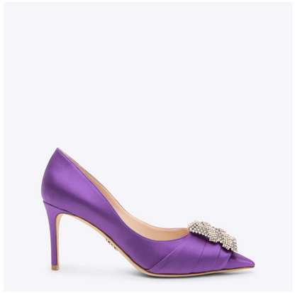 Rodo Purple Satin Pumps