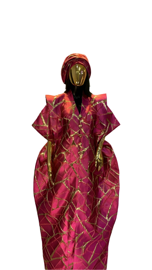 African Dress Damask Boubou | Danshiki | Kaftan | Jalabiya | Rich Aunty | Nigerian Dress| Party Dress | Boubou| African Dress | Rich Madam