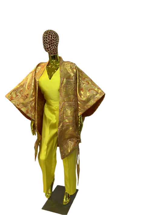 Zina 3 piece set|Kimono | Celebrant | Ocassionwear | Brocade | Pants and Top Set | Rich Aunty | Party Dress | African Dress | Rich Madam