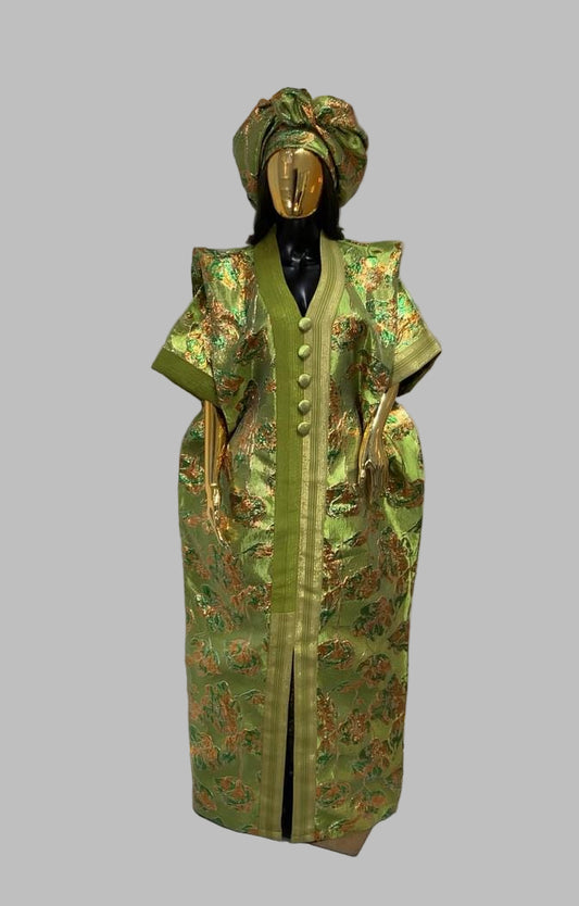 African Dress Damask Boubou | Danshiki | Kaftan | Jalabiya | Rich Aunty | Nigerian Dress| Party Dress | Boubou| African Dress | Rich Madam