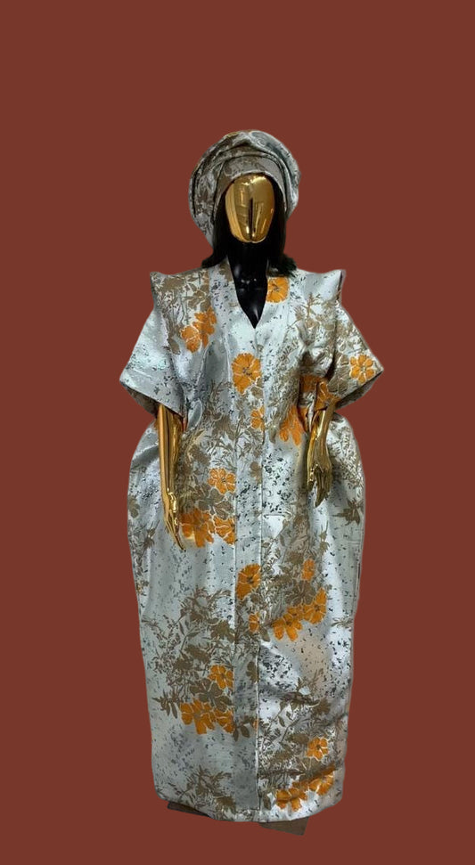 African Dress Damask Boubou | Danshiki | Kaftan | Jalabiya | Rich Aunty | Nigerian Dress| Party Dress | Boubou| African Dress | Rich Madam