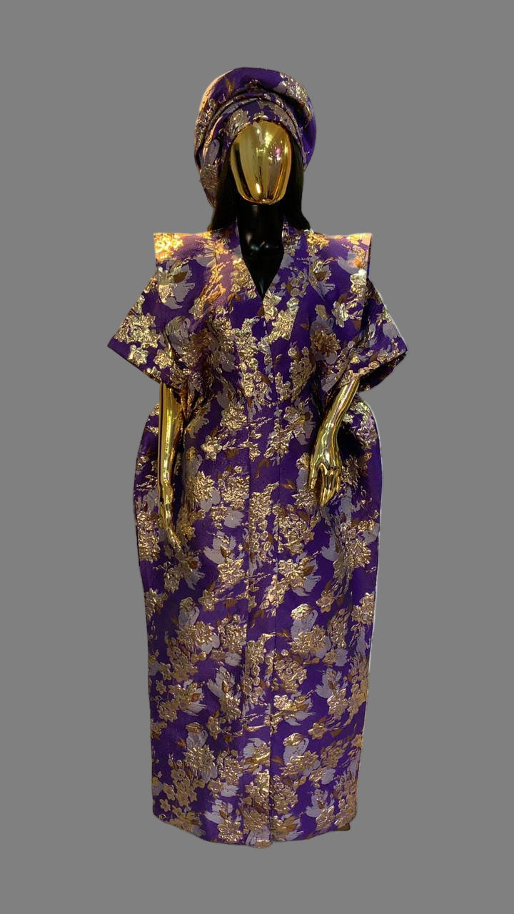 African Dress Damask Boubou | Danshiki | Kaftan | Jalabiya | Rich Aunty | Nigerian Dress| Party Dress | Boubou| African Dress | Rich Madam