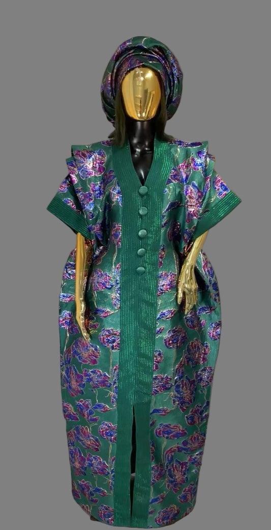 African Dress Damask Boubou | Danshiki | Kaftan | Jalabiya | Rich Aunty | Nigerian Dress| Party Dress | Boubou| African Dress | Rich Madam