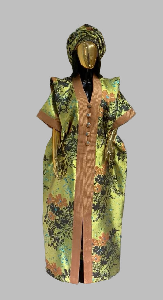 African Dress Damask Boubou | Danshiki | Kaftan | Jalabiya | Rich Aunty | Nigerian Dress| Party Dress | Boubou| African Dress | Rich Madam