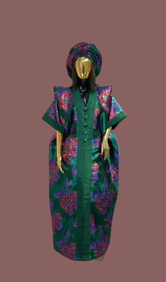 African Dress Damask Boubou | Danshiki | Kaftan | Jalabiya | Rich Aunty | Nigerian Dress| Party Dress | Boubou| African Dress | Rich Madam