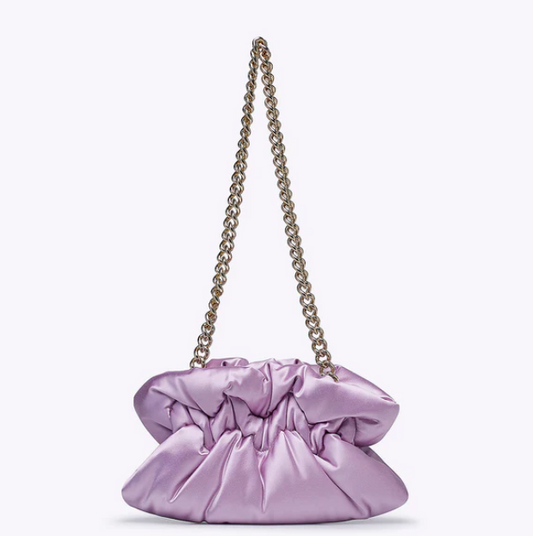 Rodo Lilac Satin Soft Clutch