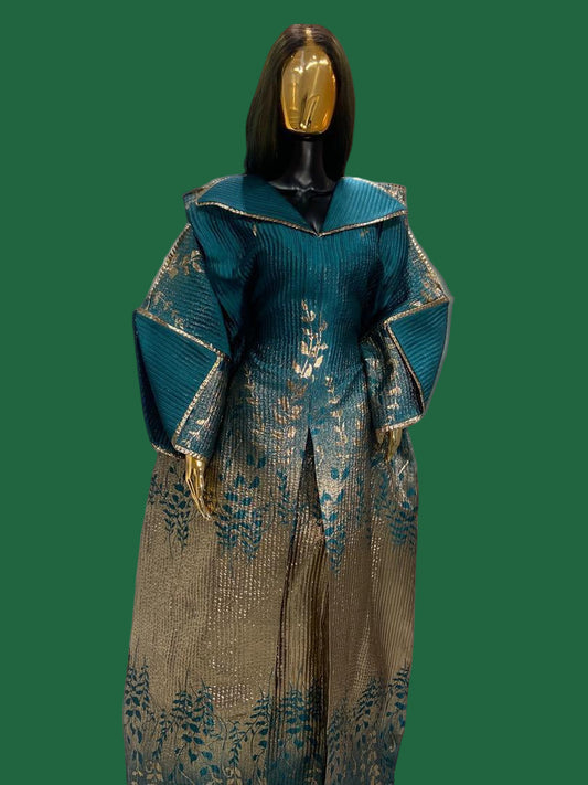 Aduke Brocade Dress - Green
