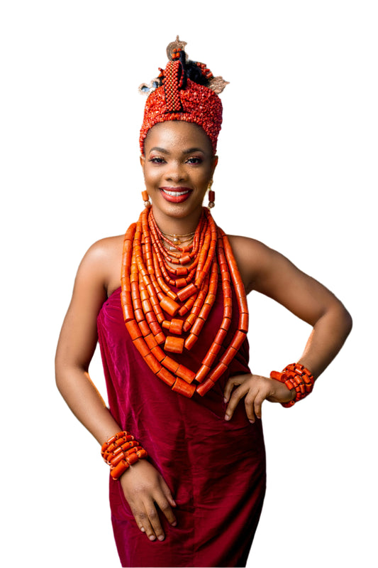 Nnena Coral Jewelry Set