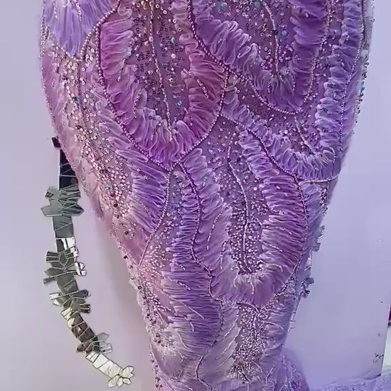 Beautiful Heavy Beaded Fabric- Wedding Bridal Tulle Lace Embroidery With Sequin - 5 Yards Fabric-Special Occasion- Luxurious Fabrics