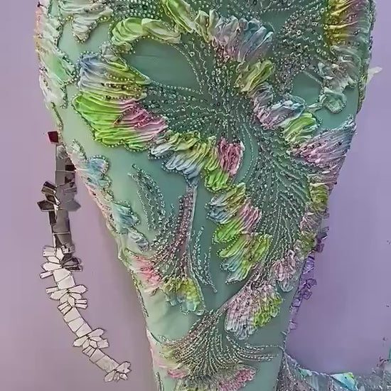 Beautiful Heavy Beaded Fabric- Wedding Bridal Tulle Lace Embroidery With Sequin - 5 Yards Fabric-Special Occasion- Luxurious Fabrics