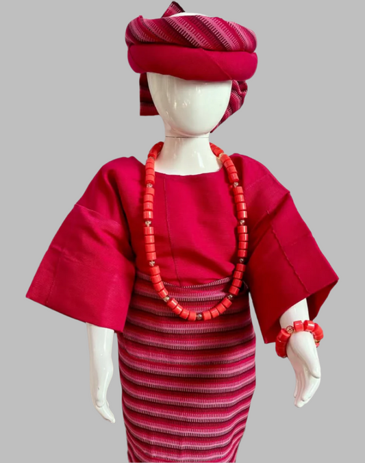 Apeke Girls' Traditional Set – Red 2