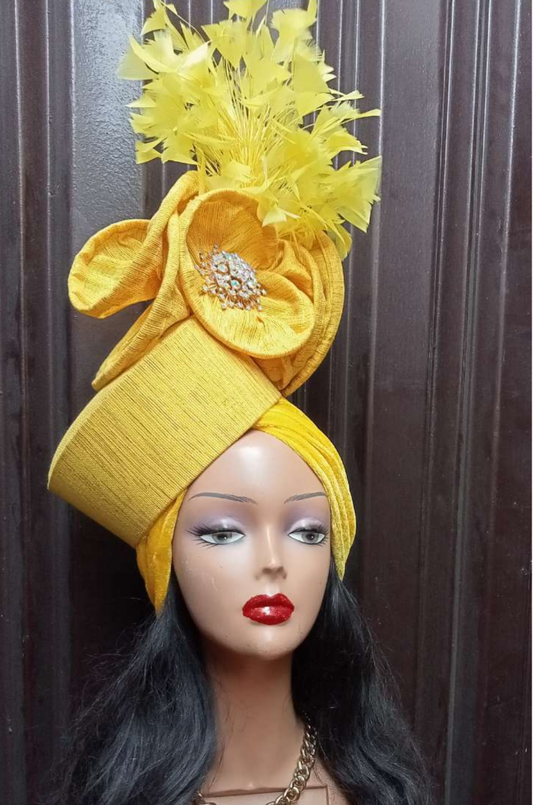 Statement Yellow Headpiece