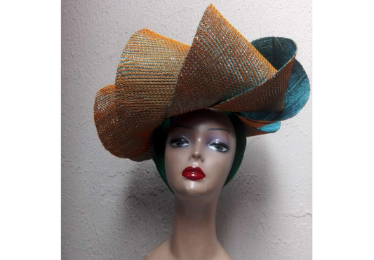 Teal & Orange Statement Headwear