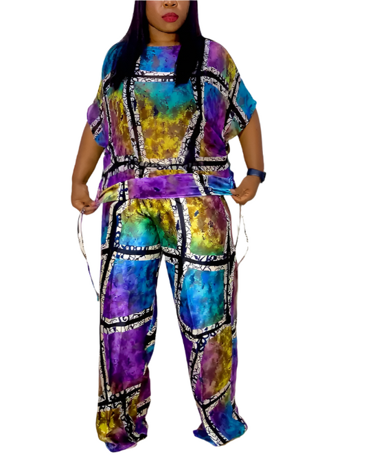 Esenam Silk & Chiffon Set - 010