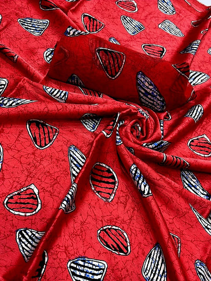 Adire Silk & Chiffon Fabric - 001